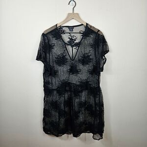 Torrid Sheer Babydoll Top. Black 4X